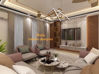 Drawing Room Interior Design in Vishnu Garden